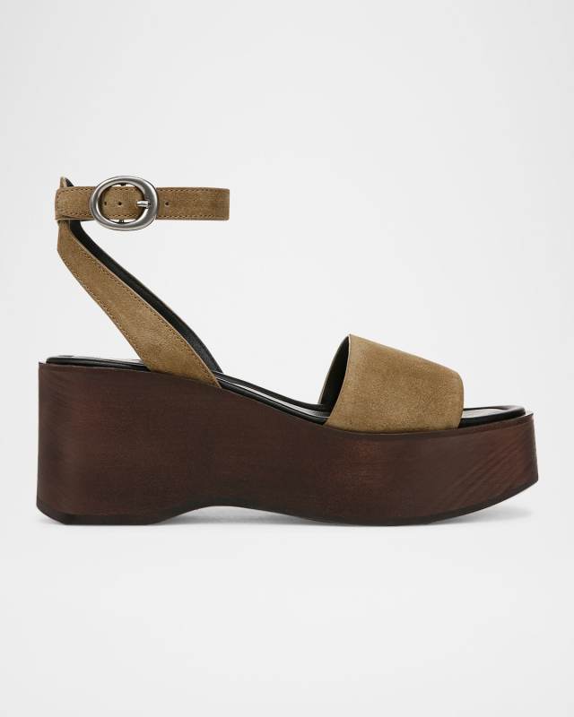 Phillipa Leather Clog Platform Sandals